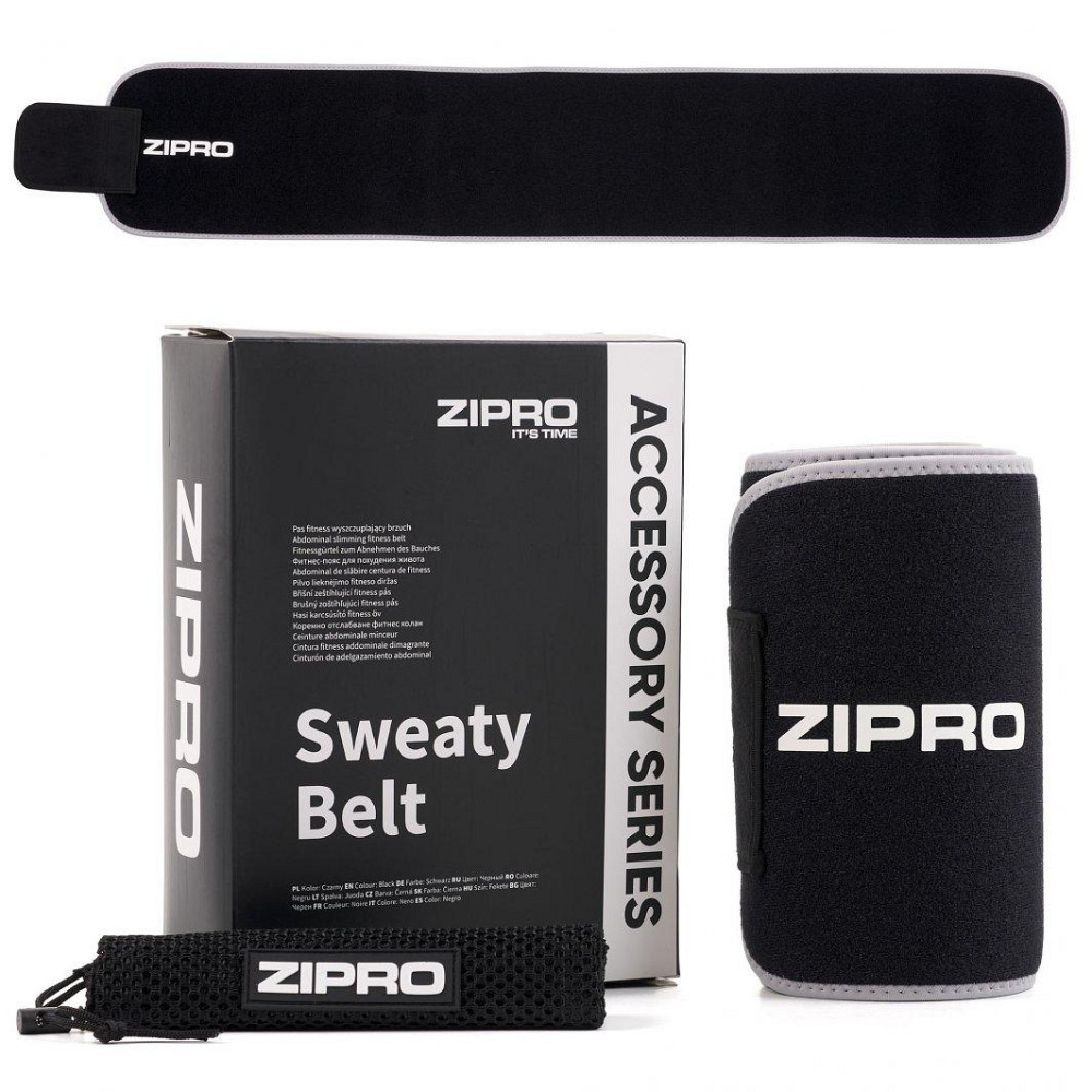 Пояс для похудения Zipro SWEATY BELT 110 х 20 см черный Киев - изображение 1