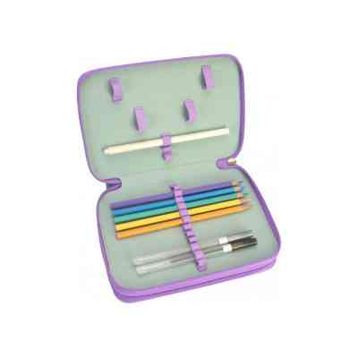 Пенал Cool For School 2 отделения с отворотами Розовый (CF87275) Винница