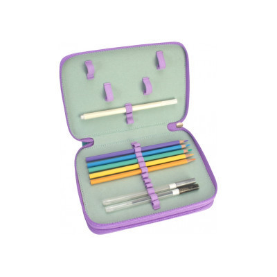 Пенал Cool For School 2 отделения с отворотами Розовый (CF87275) Винница - изображение 3