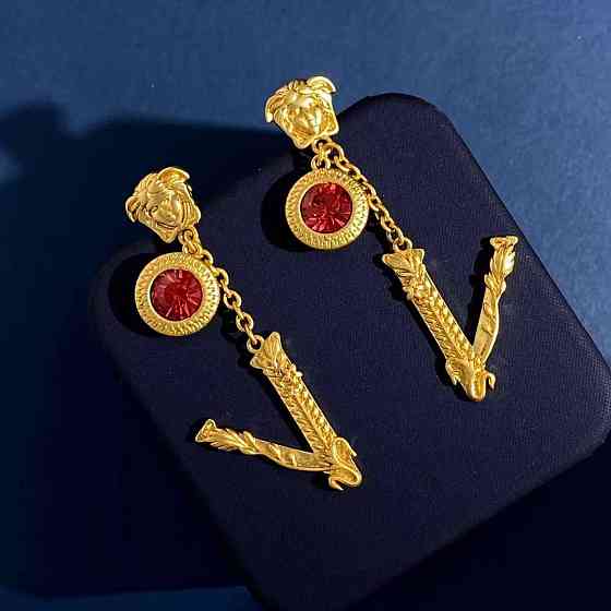 Брендові сережки Версаче/Versace, позолота Одеса