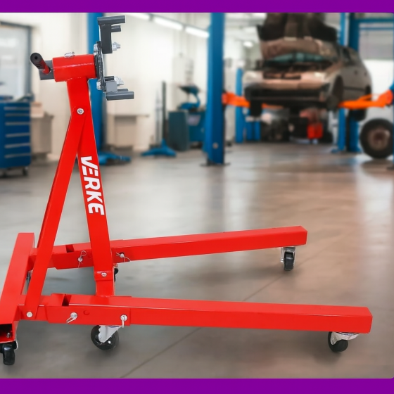 Монтажний стенд VERKE 900 кг для двигунів поворотний стенд слюсарний візок для ремонту двигунів посилений на колесах Львів