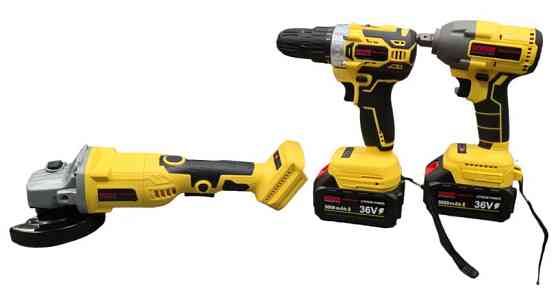 BX-189 Акумуляторний набір: гайковерт, шуруповерт, болгарка 25V з кейсом, 3 інструменти Одеса