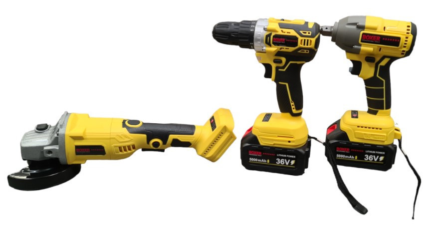 BX-189 Акумуляторний набір: гайковерт, шуруповерт, болгарка 25V з кейсом, 3 інструменти Одеса - фото 3