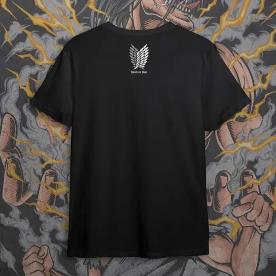 Футболка для підлітка хлопчика з принтом Атака Титанов Эрен Егер 3 Розмір 160 Anime10685 Дніпро