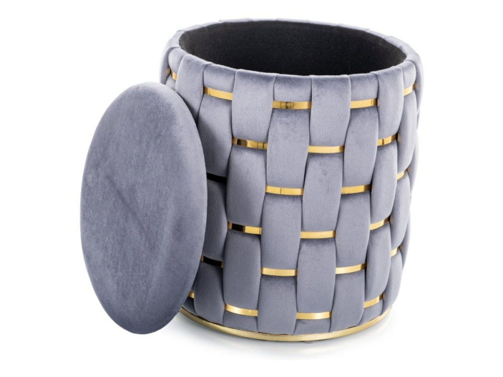 Пуф TIARA VELVET сірий TAP.252 Київ - фото 1