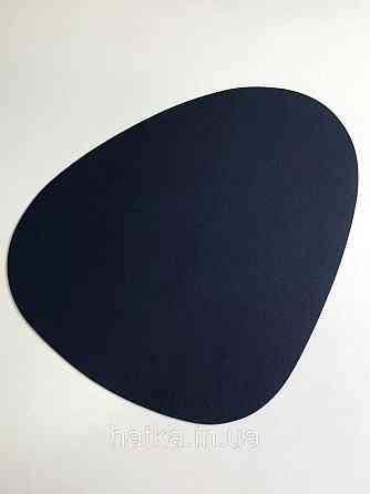 Серветка під тарілку підтарильник PU-шкіру 45*37 см форма пелюстки синій для дому та ресторану Київ