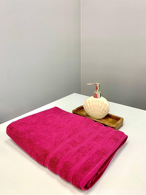 Рушник махровий Ideal Textile Косичка однотонний щільність 500 г/м2 70х140 см (56860737) пурпуровий Чернівці - фото 2