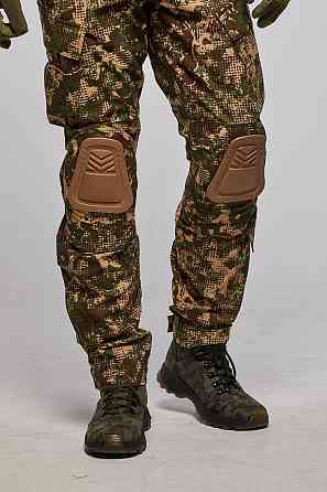 Тактические мужские летние брюки хищник рип стоп усилении с наколенниками и липучками под колено Львов