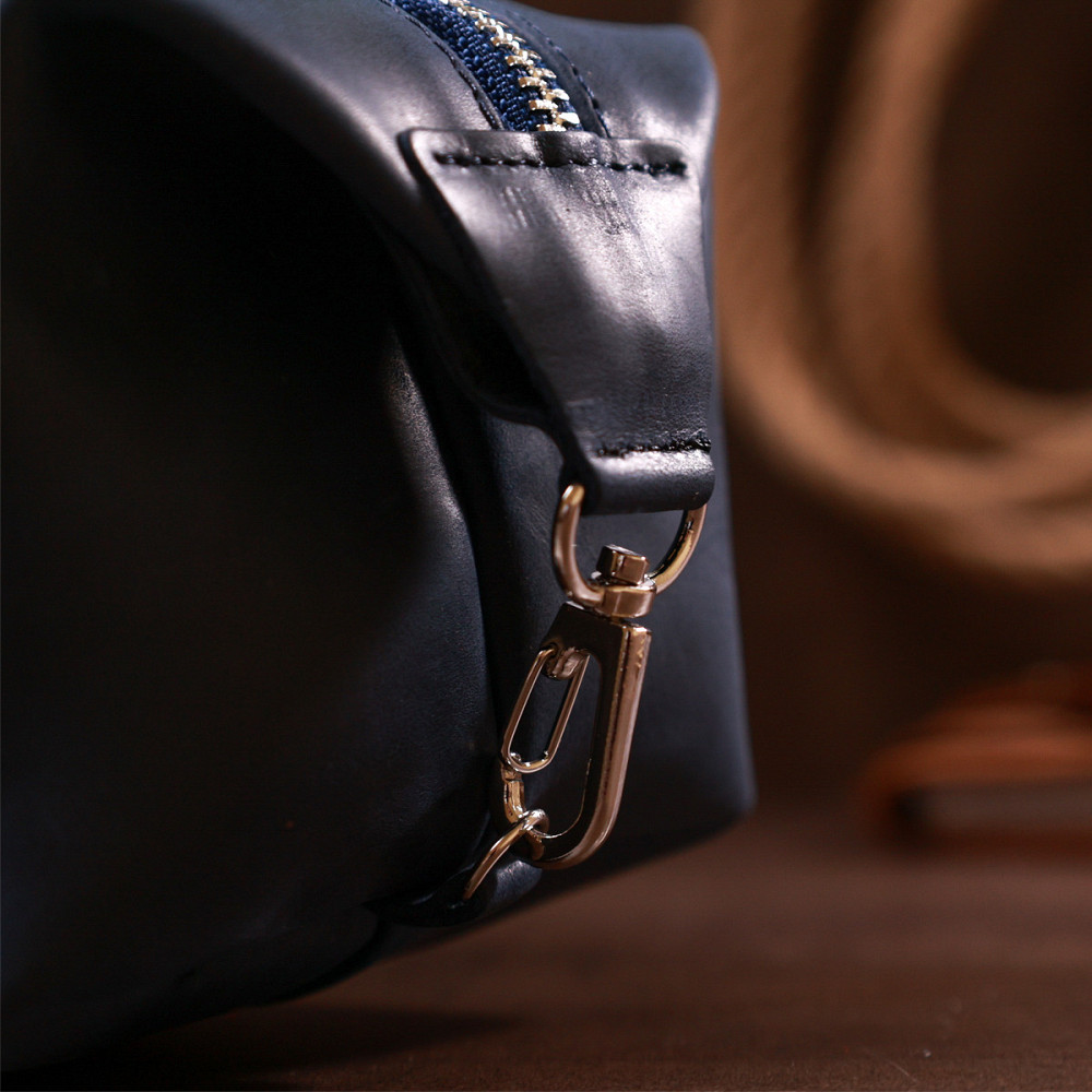 Добротная кожаная косметичка Shvigel 16401 Синий Киев - изображение 10