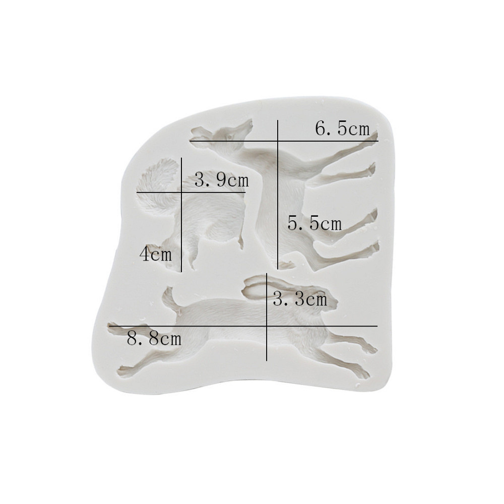 Молд силиконовый Животные 90 на 93 мм серый Киев - изображение 2