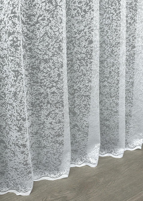 Тюль VR-Textil 1542т Мармур Жакард Теплий білий 400х270 см (42-0570) Київ - фото 8