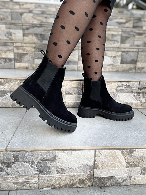 Черевики жіночі GREMMY чорні замша натуральна зима висота 13 см (4914) Коломия - фото 9