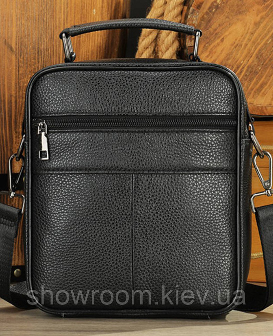 Кожаная вместительная сумка средних размеров Leather Collection (5055) Киев - изображение 4