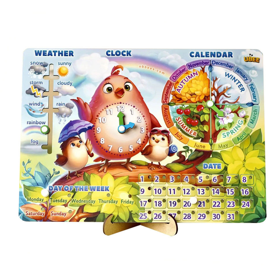 Розвиваюча гра Календар - 2 "Пташка" (ПСД260) PSD260 ENG Вінниця - фото 1