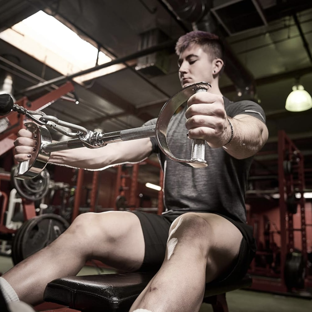 Ручка для верхньої тяги York Fitness 60см з паралельним хватом пряма, хром Киев - изображение 8