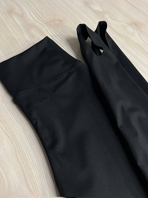 Лосины женские A-N 1721 со штрипками фиксаторами дайвинг с высокой посадкой черные, черный, S Киев - изображение 8