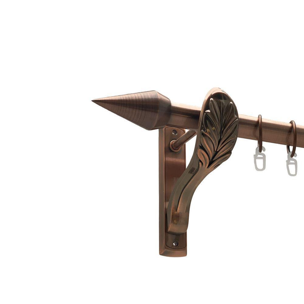 Карниз Orvit Конео металевий однорядний ретро гладка труба кільце металеве Мідь 25 мм 240 см (00-00016296) Львов - изображение 1