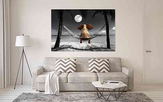 Картина холст в гостиную / спальню Слоник  на пляжі    MLP_4 50x100 см Киев