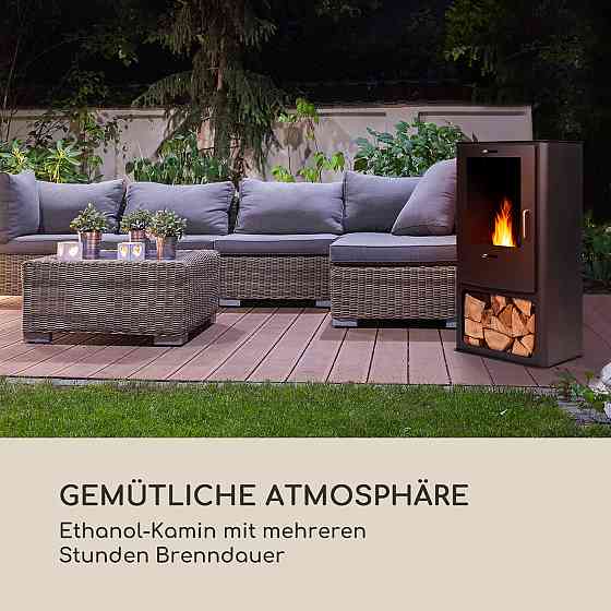 Fiamme Cantal етаноловий камін пальника з неіржавкої сталі 1,2 літра 4-6 годин час горіння чорний Рівне