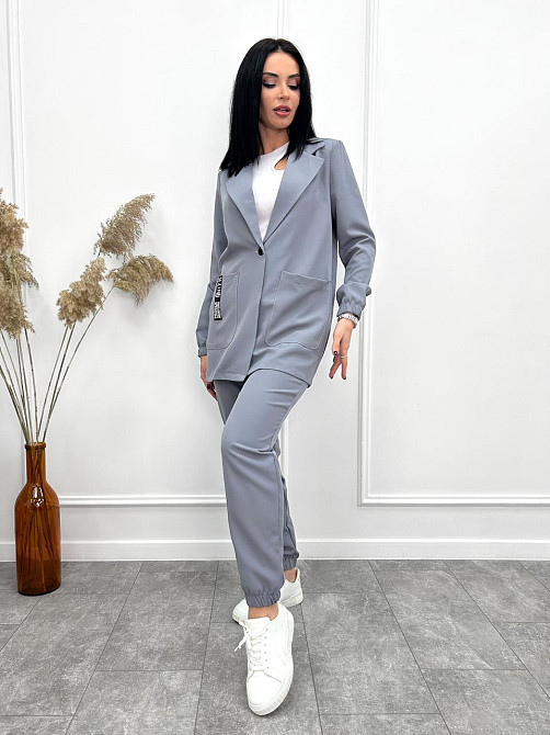 Женский повседневный костюм Altera батал 50-52, Серый Киев - изображение 7