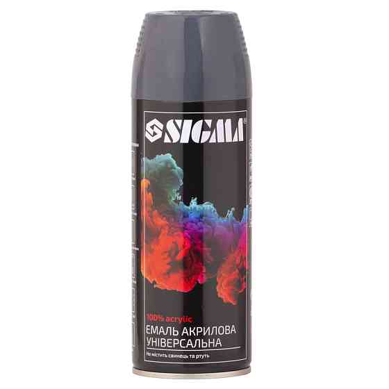 Sigma Эмаль аэрозольная акриловая 400мл RAL 8019 серо-коричневый глянец SIGMA (2736731) Коломия