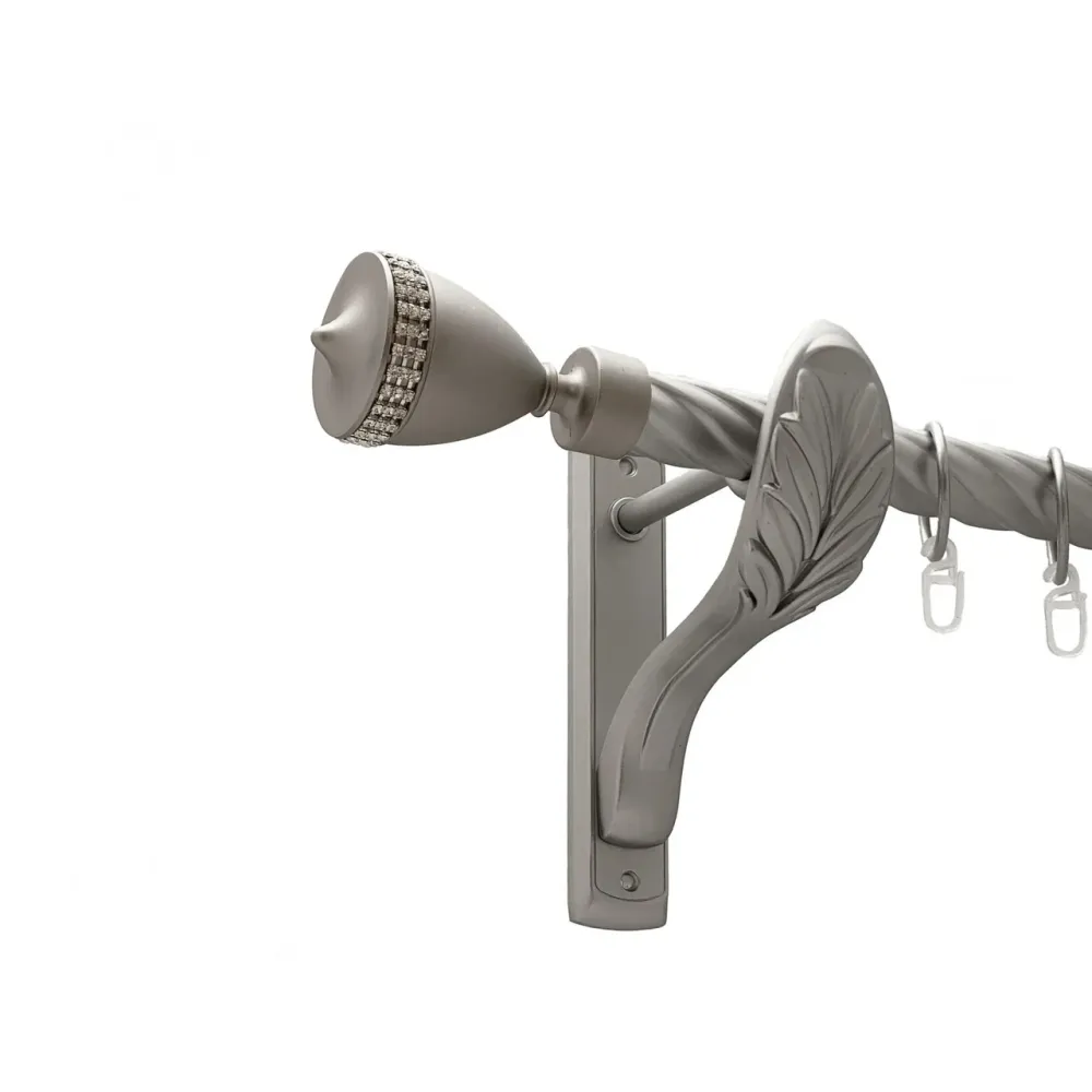 Карниз Orvit Етернія металевий однорядний ретро скручена труба кільце металеве Сатин 25 мм 300 см Львов - изображение 1