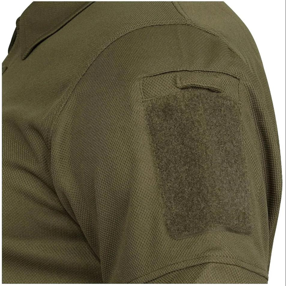 Мужская военная футболка Quickdry олива летняя тактическая футболка поло для ЗСУ качественная прочная Львов - изображение 7