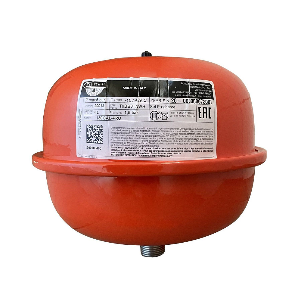 Бак Zilmet cal-pro для систем опалення    4л. 5bar ( 1300000400 ) Тернопіль - фото 1