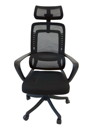 Офисное эргономичное кресло ERGO E2502 с сетчатой обивкой черное Киев
