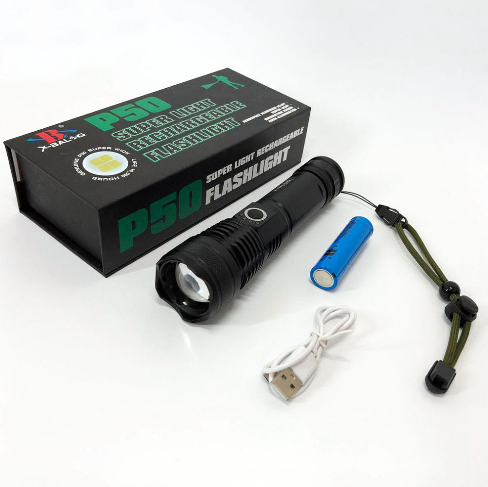 Фонарь для дома с встроенным аккумулятором, Тактический ручной фонарь для зсу Ручной аварийный QU-86 Львов - изображение 10