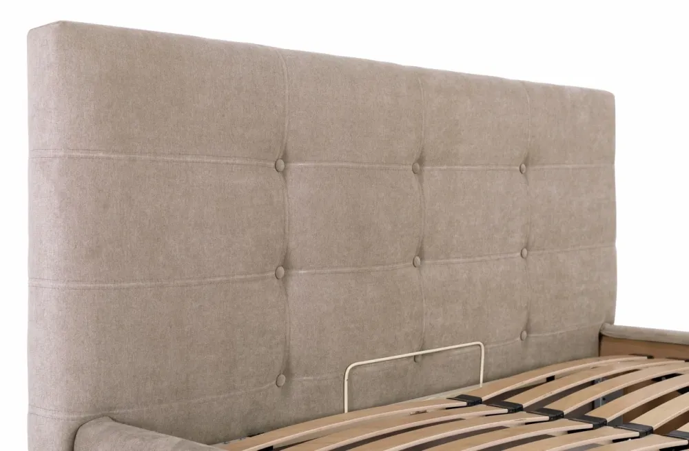 Кровать Двуспальная Manchester VIP 180 х 200 см Мисти Mocco С дополнительной металлической цельносварной рамой Мокко Киев - изображение 6