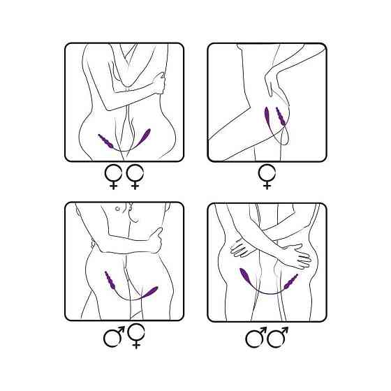 Вибратор двусторонний Adrien Lastic AD-2X с пультом LRS Sex Aura Киев