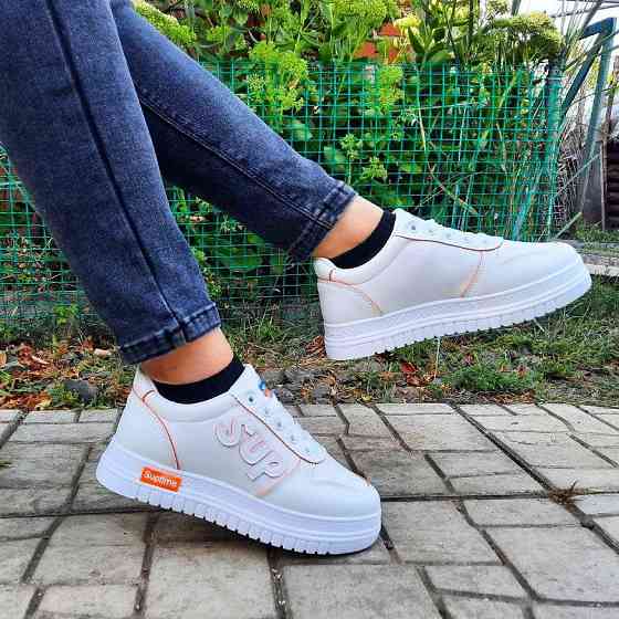 Женские Кроссовки Белые Слипоны Мокасины (размеры: 36,37,38,39,40) Днепр