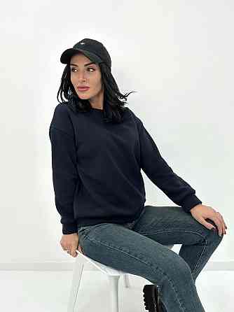 Базовий однотонний світшот "Stand" оптом | Батал Темно-синій, 50-52 Київ