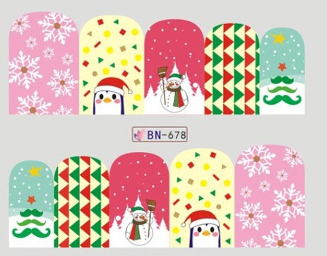 Новогодние наклейки на ногти BN-678 Киев - изображение 1