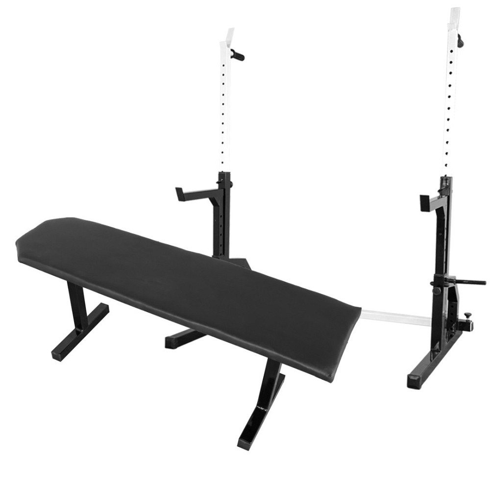 Лавка горизонтальна для жиму + Стійки зі страховкою 40 на 40 мм, брусами та штирями для блінів Київ - фото 2