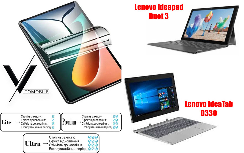 Полиуретановая пленка HyperClear Guard для Lenovo Ideatab D330, Ideapad Duet 3 Киев - изображение 1