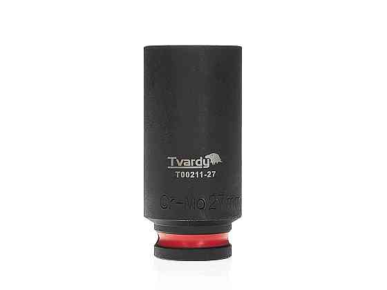 Головка ударна "Tvardy" з хром-молібденової сталі (Cr-Mo)  1/2"  6-гранна довга 27 мм Київ