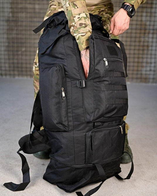 Милитари рюкзак 100л plentsfil черный ПП7953 Одесса - изображение 6