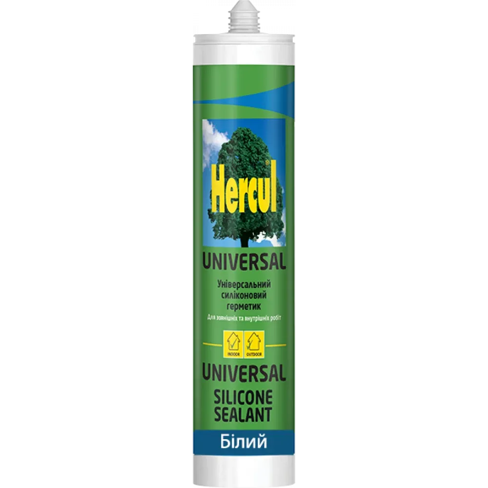 Силіконовий герметик HERCUL UNIVERSAL 280 мл білий Киев - изображение 1