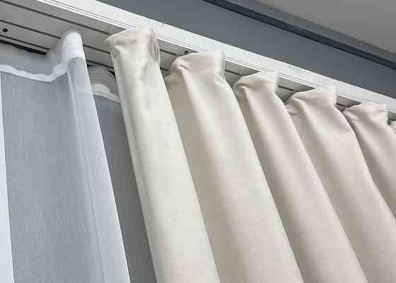 Шторная ткань микровелюр Petek YL цвет молочный 2020ш Киев