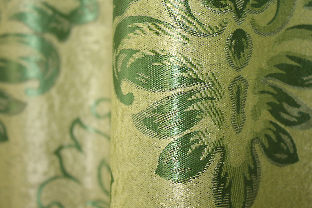 Комплект готовых штор VR-Textil Блэкаут-софт Корона № 1279ш(Б) Оливковый с зеленым 100х270 см 2шт (31-778) Киев - изображение 8