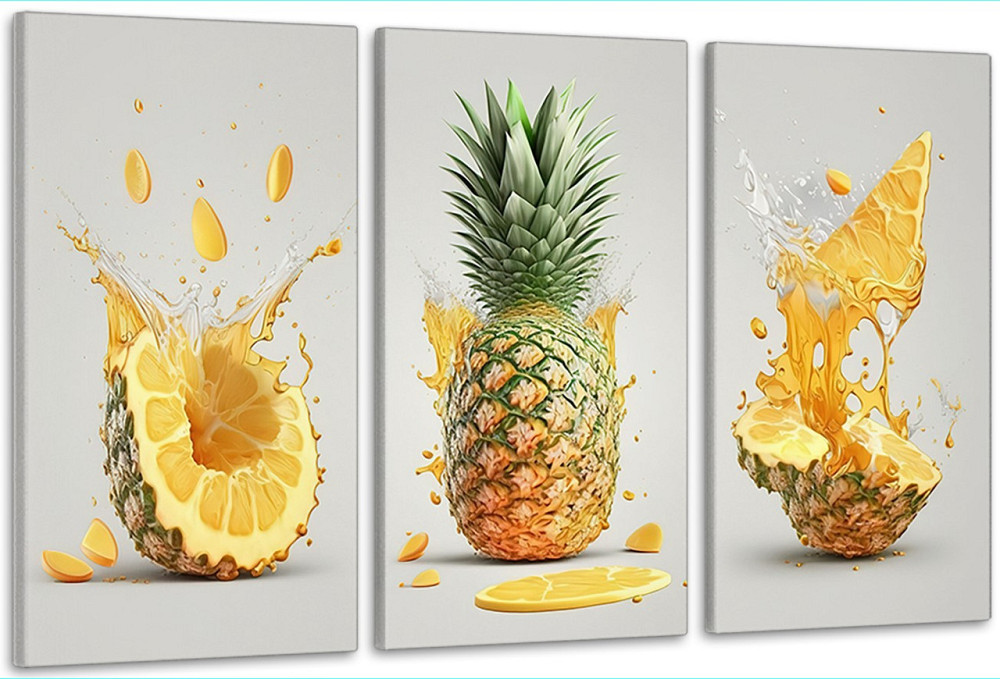 Модульная картина в гостиную / спальню  Ананас     ART-130_3A 100х150 см Киев - изображение 1
