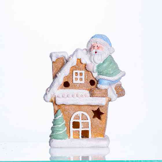 Новогодний домик с подсветкой из фарфора 20 см Киев