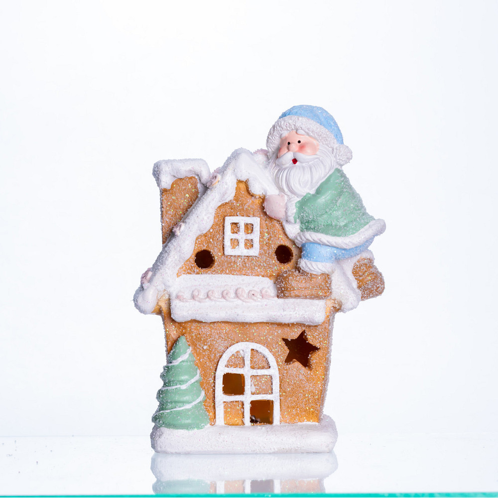 Світлова новорічна фігурка "Дім Санти" 20 см Київ - фото 1