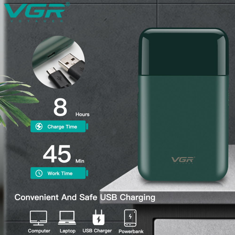 Электробритва VGR V-390 Green Днепр - изображение 2