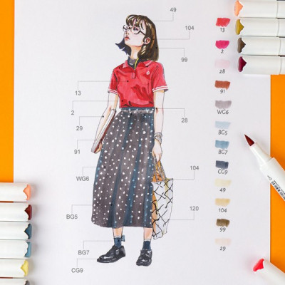 Художественный маркер Arrtx Спиртовые Oros 80 цветов (LC302406) Винница - изображение 3