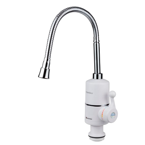 Кран-водонагрівач проточний NZ 0,4-5бар 3,0кВт для кухні гусак гофрований на гайці Aquatica Житомир - изображение 1