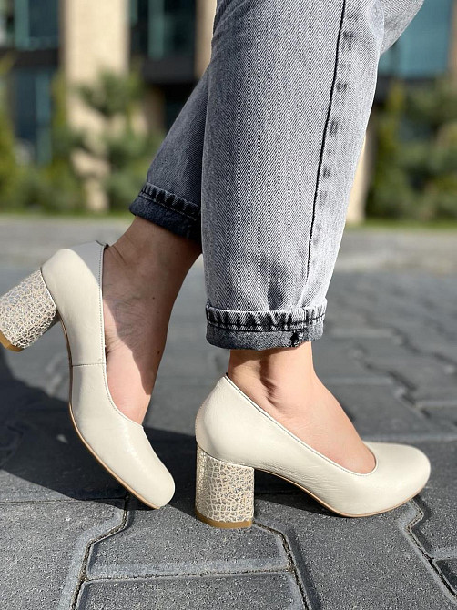 Nivelle Туфлі жіночі NIVELLE бежеві натуральна шкіра каблук 6 см 38р.39р. (1529/6030-6045) Коломия - фото 10