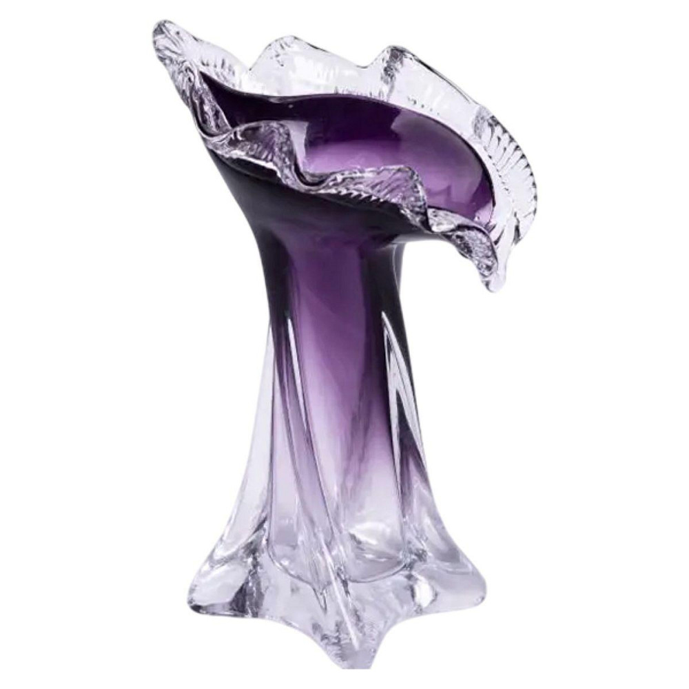 Фіолетова декоративна ваза для квітів 20 см Київ - фото 3